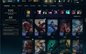 Unranked com 95 Champs e 53 Skins