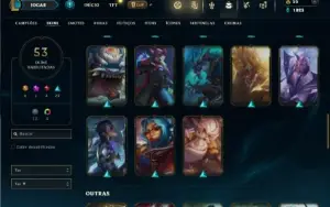 Unranked com 95 Champs e 53 Skins