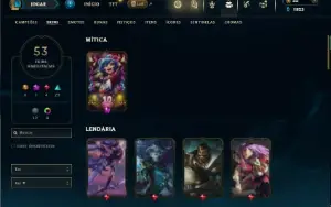 Unranked com 95 Champs e 53 Skins
