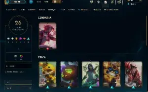 Esmeralda 4 com 75 Champs e 26 Skins +5 Vitoriosas