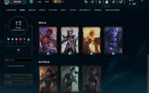 Esmeralda 1 com 85 Champs e 12 Skins