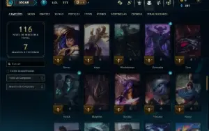 Esmeralda 1 com 85 Champs e 12 Skins
