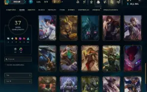 Unranked com 85 Champs e 37 Skins ( MID / ADC )