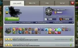CONTA CLASH OF CLANS CV9 95% FULL