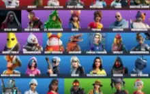 conta de fortnite rara com travis scoot, minty, glow, etc