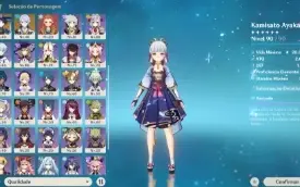conta genshin(ar57) com 15 t5 diluc e mona com costelaçoes