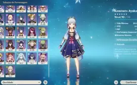 conta genshin(ar57) com 15 t5 diluc e mona com costelaçoes