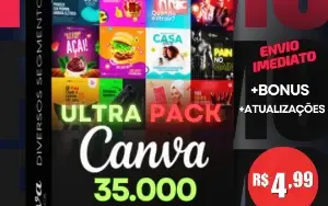 Pacote com 30.000 Artes Canva Editáveis - Envio Imediato