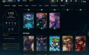 Conta Unranked com 121 Champs e 108 Skins ( MAIN ADC )