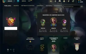 Conta Unranked com 121 Champs e 108 Skins ( MAIN ADC )