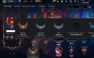Prata 3 com TODOS os champs e 381 Skins ( ADC / SUP / MID )
