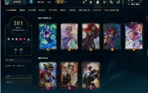 Prata 3 com TODOS os champs e 381 Skins ( ADC / SUP / MID )