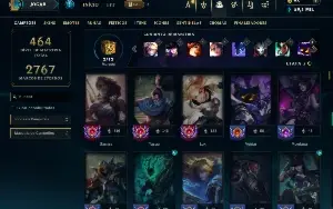 Prata 3 com TODOS os champs e 381 Skins ( ADC / SUP / MID )