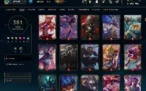 Prata 3 com TODOS os champs e 381 Skins ( ADC / SUP / MID )