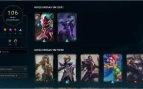 CONTA LOL UNICO DONO! SKINS! E CAMPEÕES DIVERSOS!