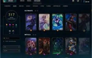 CONTA DE LOL DIAMANTE 3 - 317 SKINS TODOS OS CHAMPS