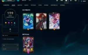Acc LoL Gold 4, nivel 167+ para a venda!