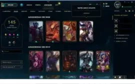 Conta de lol com 145 skins!