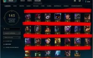 CONTA LOL OURO/GOLD 4 FLEX E SOLO/DUO 55 CAMPEÕES