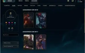 CONTA LOL OURO/GOLD 4 FLEX E SOLO/DUO 55 CAMPEÕES