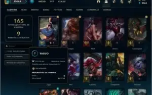 Conta prata 1 com 12 skins e 62 champs