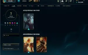 Ouro 1 com 21 Champs e 3 Skins