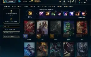 Ouro 1 com 21 Champs e 3 Skins