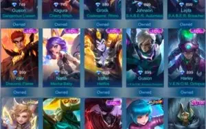 Conta Mobile Legends com Skins Kof e Lendária (Mítico 810)