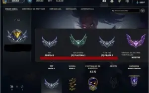 CONTA LOL DE 2013 / PLAT1 ATUAL, MESTRE SEASON PASSADA / NV2