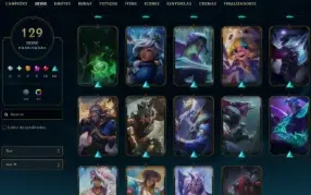 Conta Full Acesso Lvl 212 Platina 4 | 129 Skins | 5 Miticas
