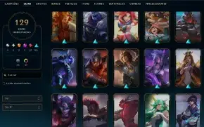Conta Full Acesso Lvl 212 Platina 4 | 129 Skins | 5 Miticas