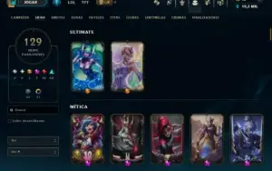 Conta Full Acesso Lvl 212 Platina 4 | 129 Skins | 5 Miticas