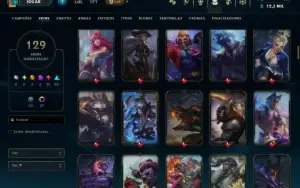 Conta Full Acesso Lvl 212 Platina 4 | 129 Skins | 5 Miticas