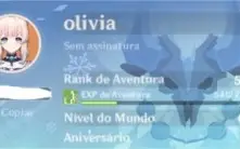 CONTA GENSHIN YOIMIYA, AYAKA, KOKOMI, EULA, QIQI E MAIS