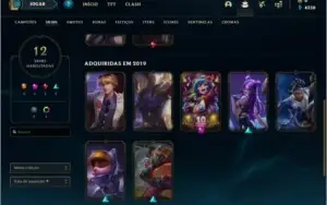 CONTA UNRANKED (EX PLATINA2), 12 SKINS E 42 CHAMPS