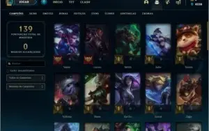 CONTA UNRANKED (EX PLATINA2), 12 SKINS E 42 CHAMPS