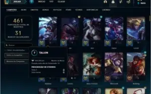 Conta Diamante 1 com TODOS os champs e 429 skins +1 rara