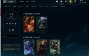 Conta platina 1 league of legends