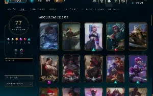 conta lol MESTRE 65 pdl  mmr bom 77 skins FULL CHAMP 105K EA
