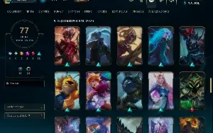 conta lol MESTRE 65 pdl  mmr bom 77 skins FULL CHAMP 105K EA