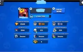 CONTA BRAWL STARS QUASE FULL, 21K DE TROFÉUS, 45/48 BRAWLERS