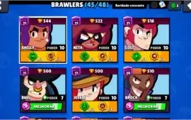 CONTA BRAWL STARS QUASE FULL, 21K DE TROFÉUS, 45/48 BRAWLERS
