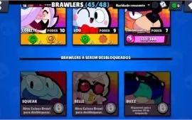 CONTA BRAWL STARS QUASE FULL, 21K DE TROFÉUS, 45/48 BRAWLERS