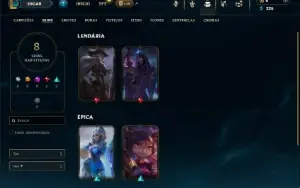 Bronze 2 com 50 Champs e 8 Skins