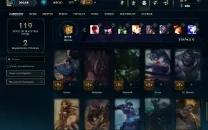 Bronze 2 com 50 Champs e 8 Skins
