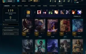 Bronze 2 com 50 Champs e 8 Skins