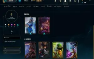 Bronze 2 com 50 Champs e 8 Skins