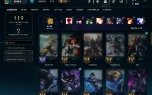 Bronze 2 com 50 Champs e 8 Skins