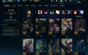 Bronze 2 com 50 Champs e 8 Skins