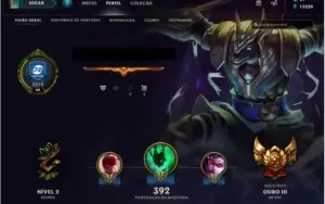 CONTA LEAGUE OF LEGENDS GOLD 3 com 151 skins